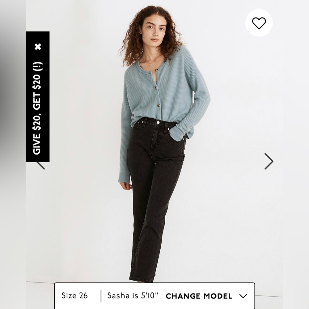 MADEWELL - CALI DEMI BOOT CUT, IN LUNAR, SIZE 31